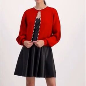 Cashmere Charter Club Luxury Cardigan with Bead Embellishment 100% Cashmere Sz S